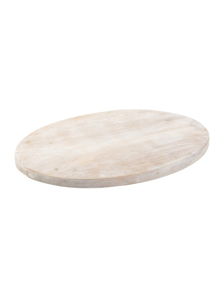 Platillo de madera clara oval 17x12 cm