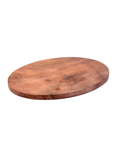 Platillo de madera oscura oval 13,5x10 cm