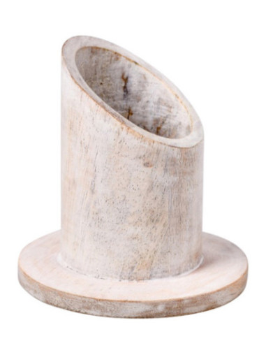 Candelero de madera color claro D 3 cm