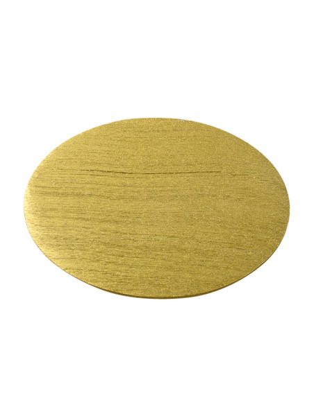 Platillo oval de aluminio oro 10x8 cm