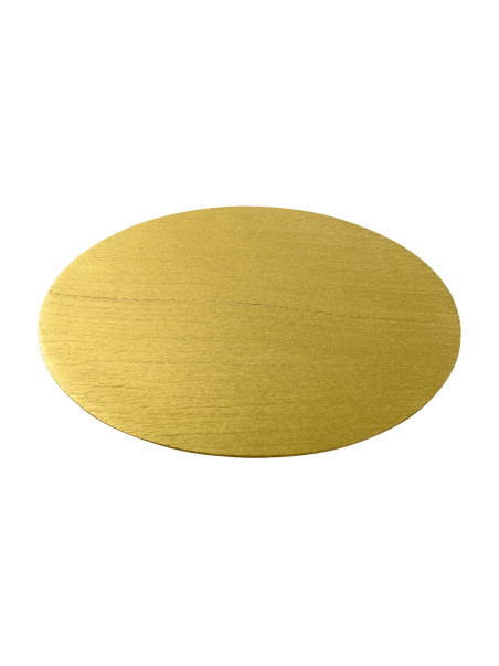 Platillo oval de aluminio oro 20,5x14 cm