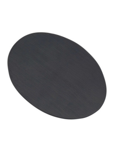 Platillo oval de aluminio negro 17x12 cm