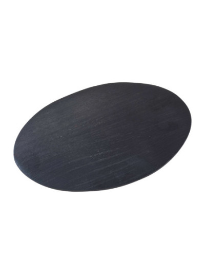 Platillo oval de aluminio negro 20,5x14 cm