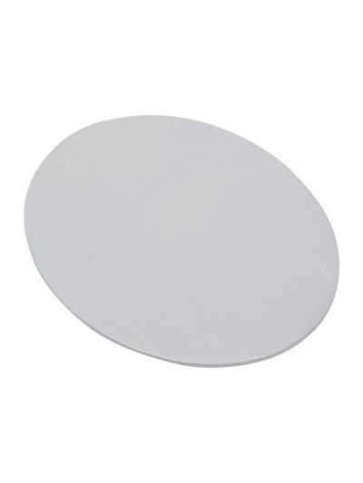 Platillo oval de aluminio blanco 10x8 cm