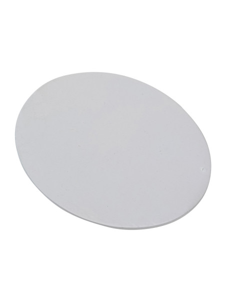 Platillo oval de aluminio blanco 10x8 cm