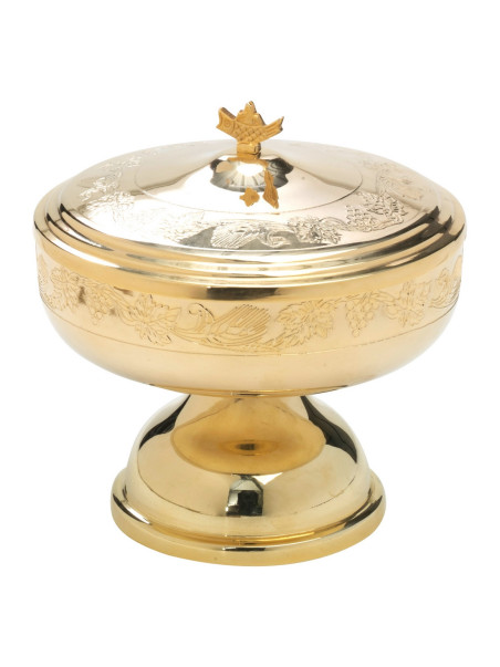 Copón dorado H 14 cm D 15 cm