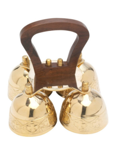 Campana altar 4-sonidos asa madera