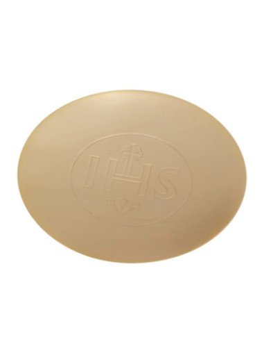 Patena chapado en oro "IHS" D14cm