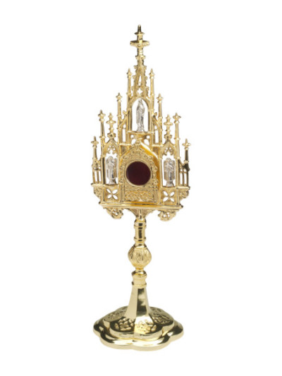 Relicario "gotico" dorado H 57 cm