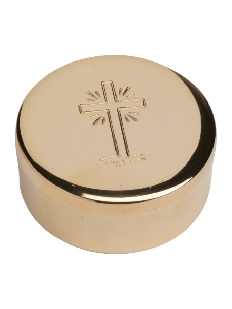 Contenedor de hostias dorado D 5 cm