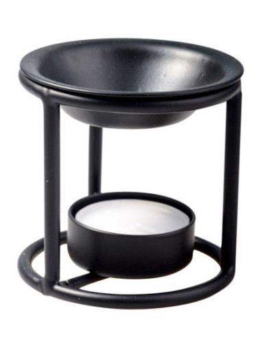 Quemador de incienso, hierro, negro H 7 cm