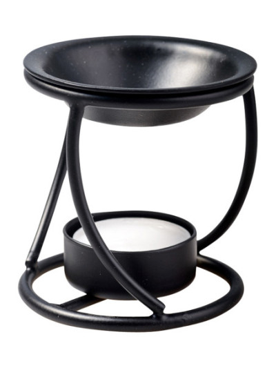 Quemador de incienso, hierro, negro H 7,5 cm